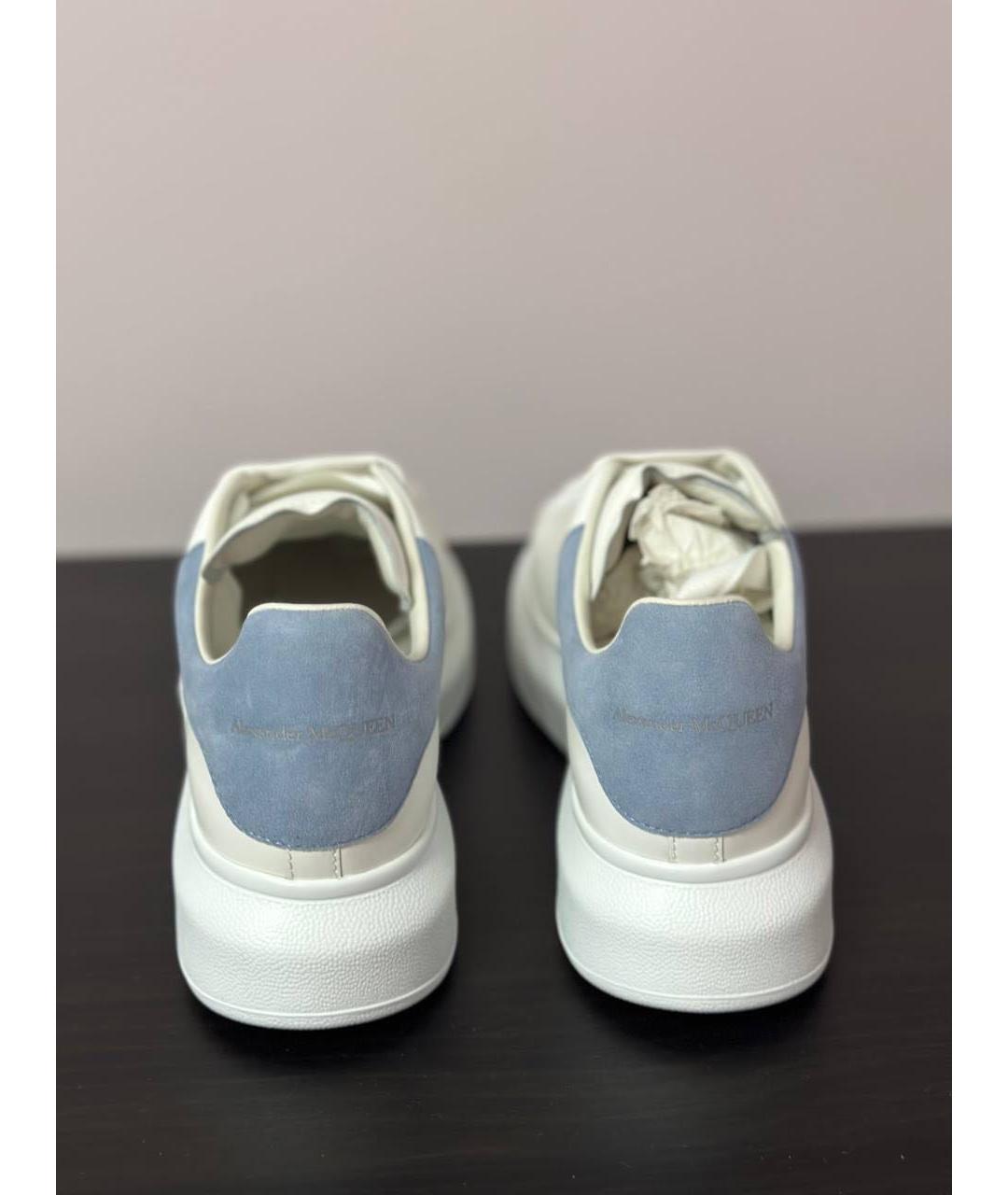 ALEXANDER MCQUEEN Белые кожаные кроссовки, фото 4