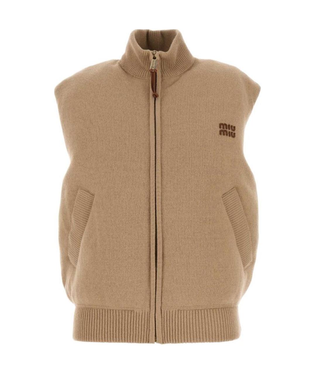 MIU MIU Бежевый жилет, фото 1