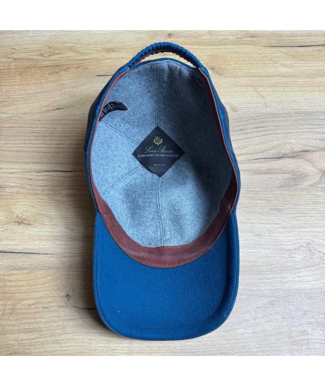 LORO PIANA Синяя кашемировая кепка/бейсболка, фото 3
