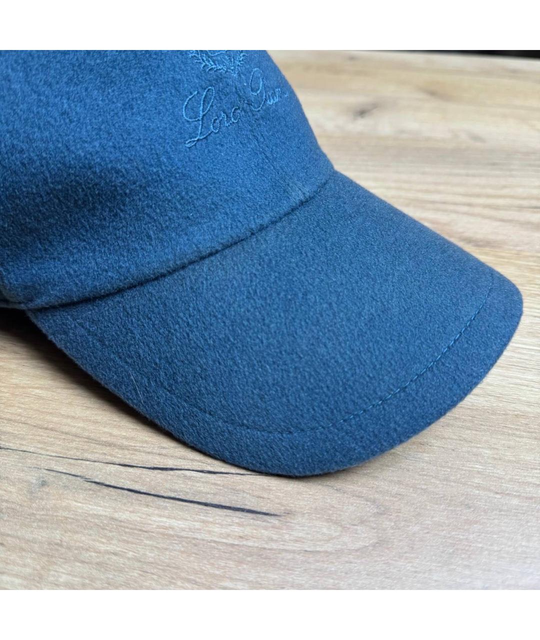 LORO PIANA Синяя кашемировая кепка/бейсболка, фото 6