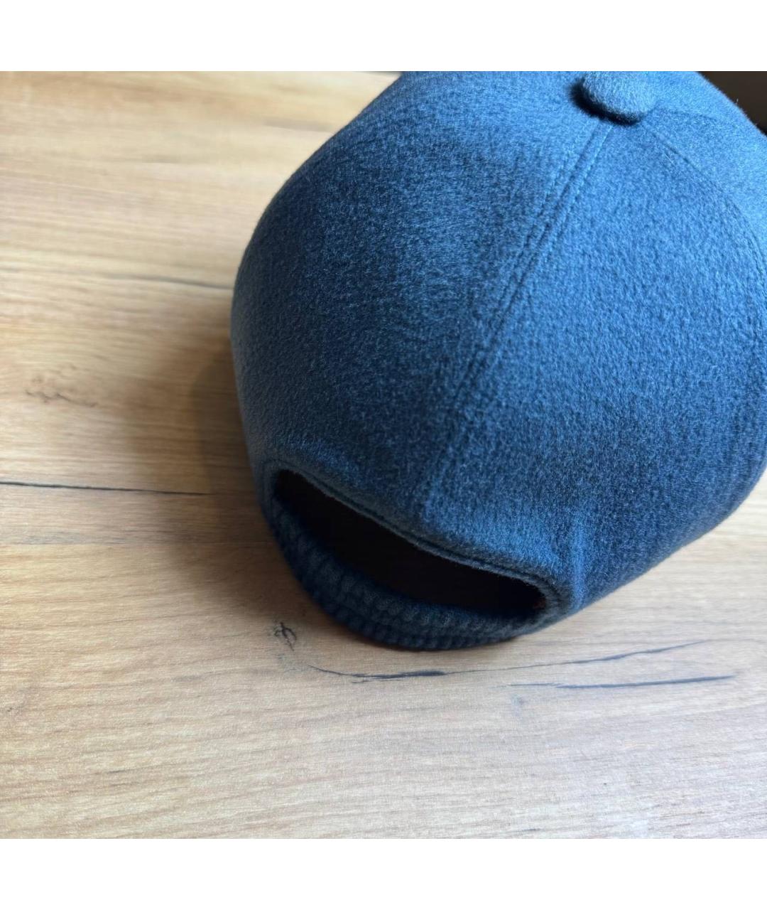 LORO PIANA Синяя кашемировая кепка/бейсболка, фото 5