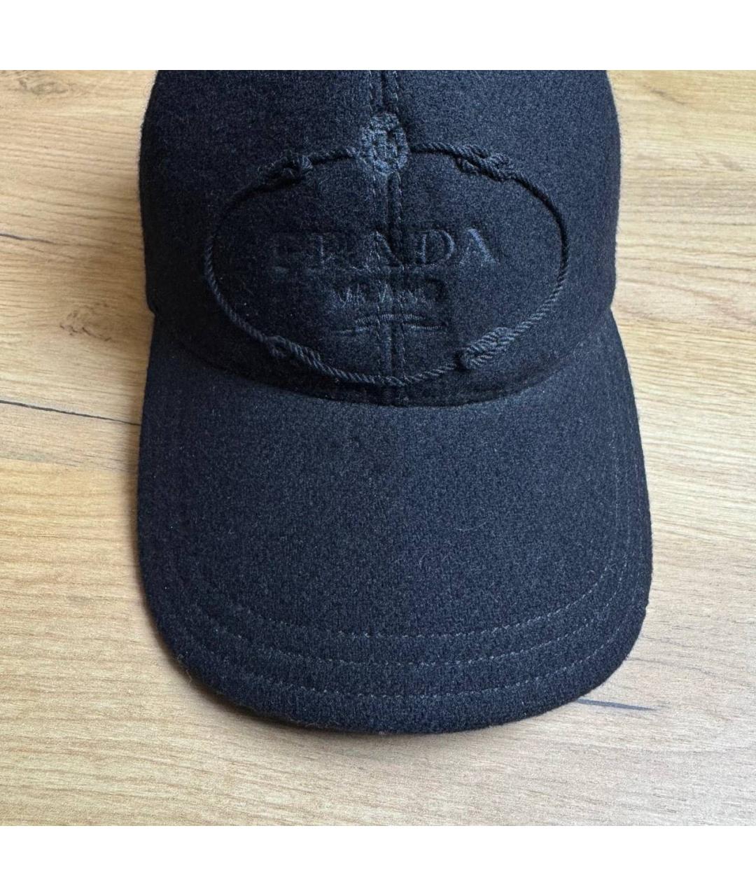 PRADA Темно-синяя шерстяная кепка/бейсболка, фото 5