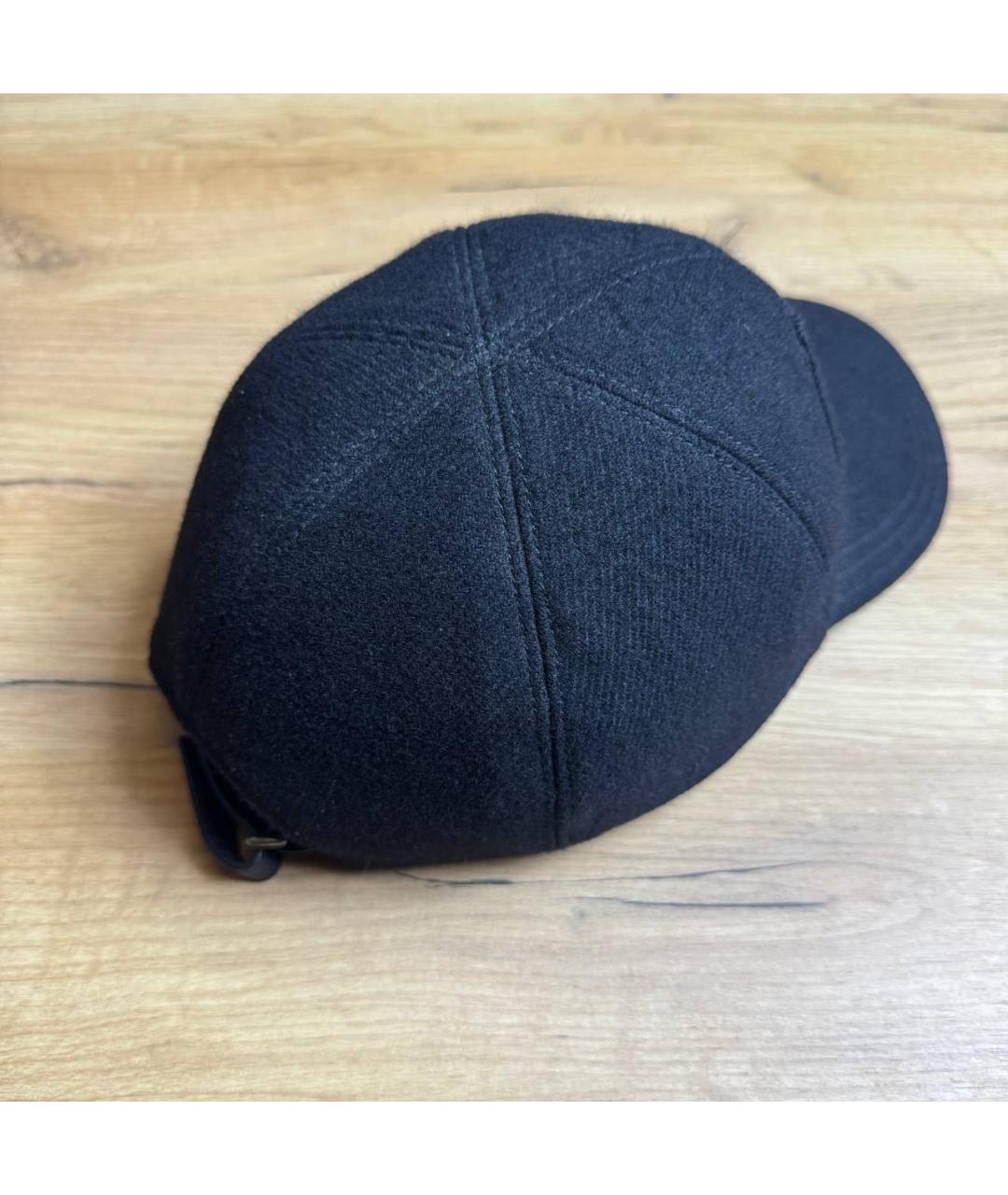 PRADA Темно-синяя шерстяная кепка/бейсболка, фото 2
