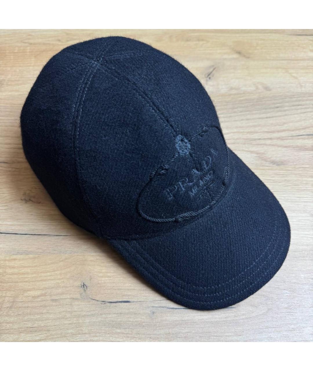 PRADA Темно-синяя шерстяная кепка/бейсболка, фото 7