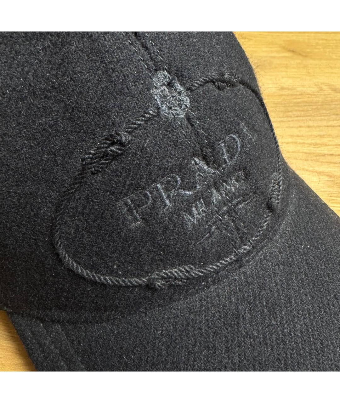 PRADA Темно-синяя шерстяная кепка/бейсболка, фото 4