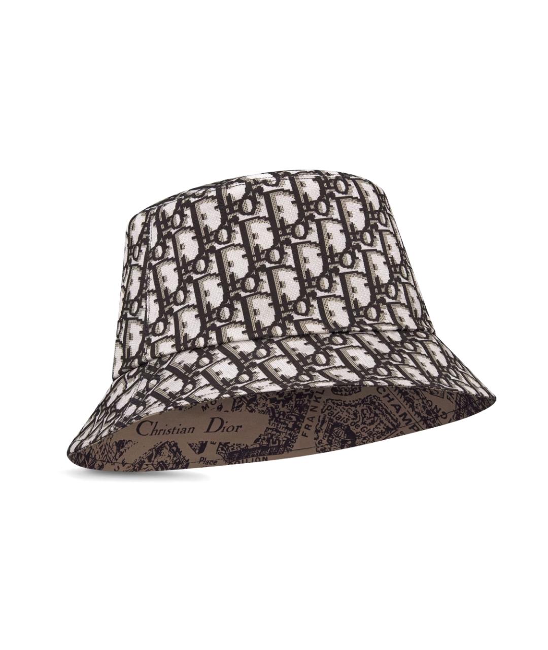 CHRISTIAN DIOR Коричневая хлопковая панама, фото 5
