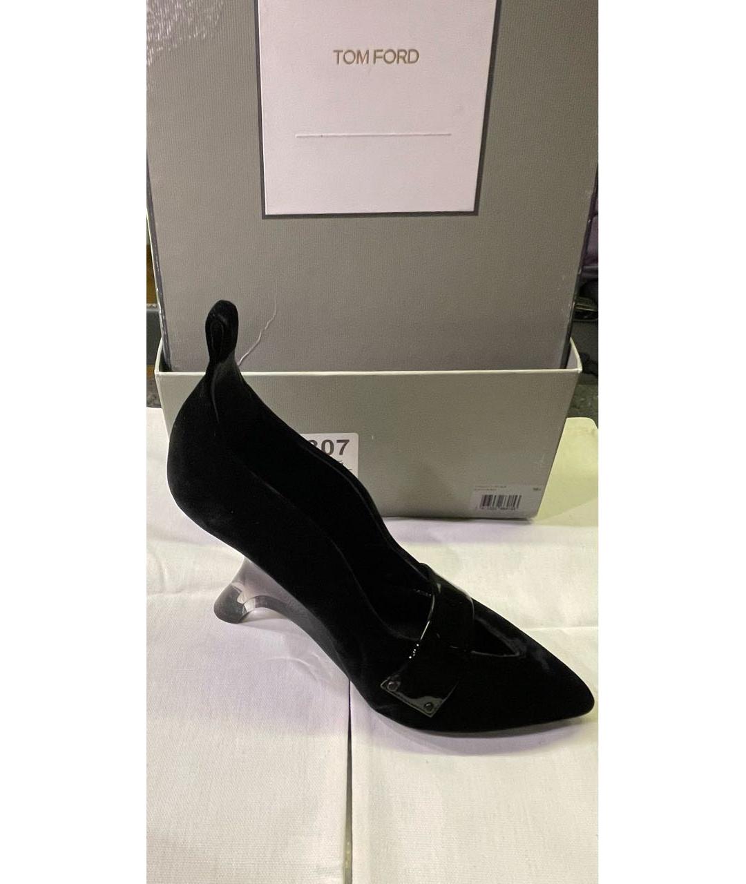 TOM FORD Черные кожаные туфли, фото 8