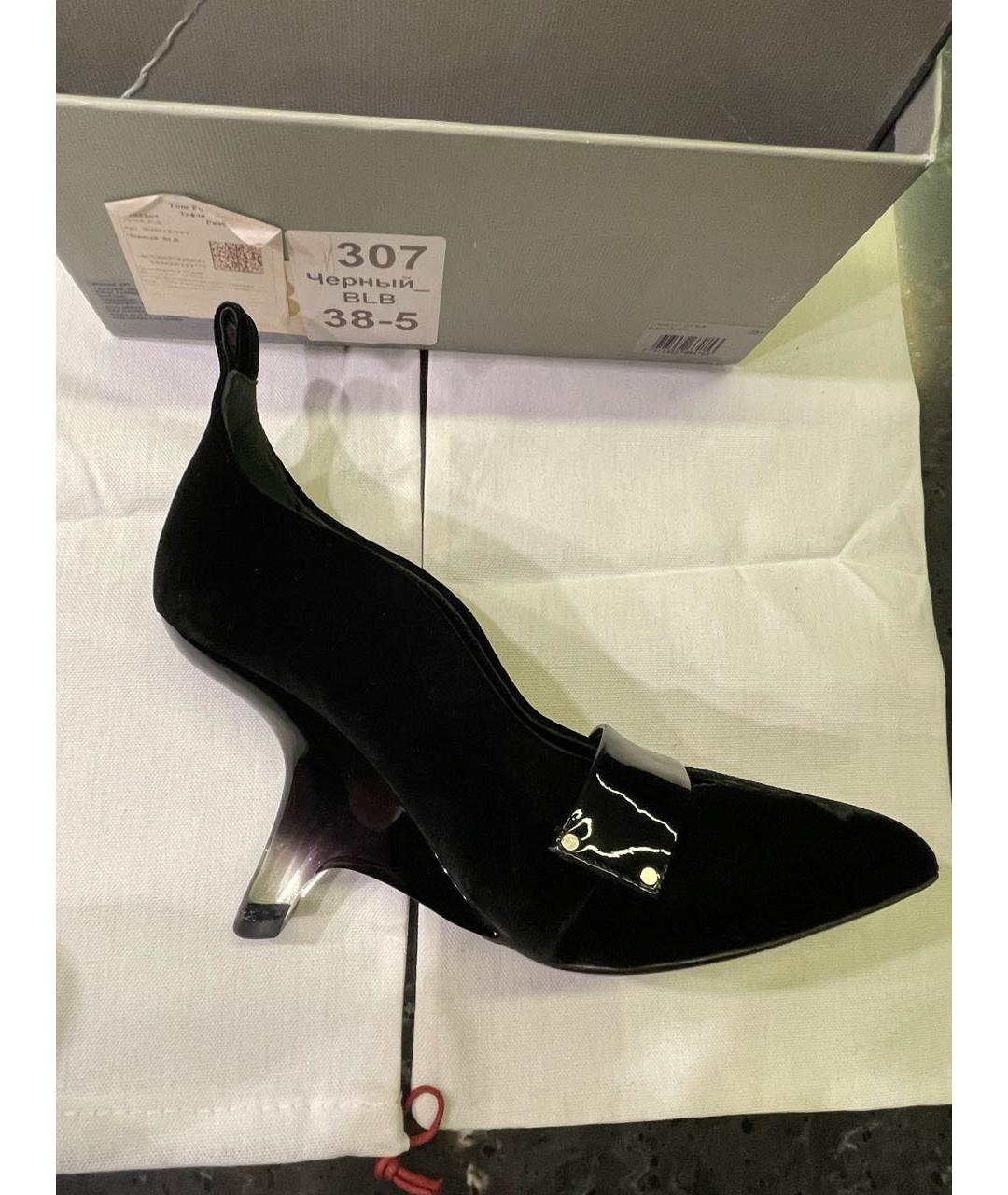 TOM FORD Черные кожаные туфли, фото 9