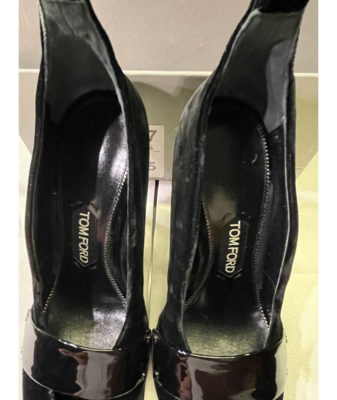 TOM FORD Черные кожаные туфли, фото 3