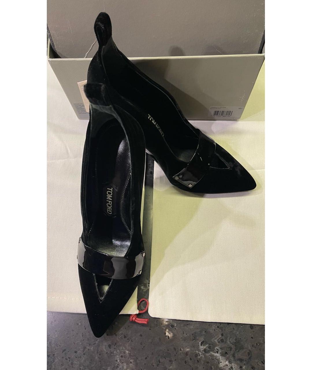 TOM FORD Черные кожаные туфли, фото 5