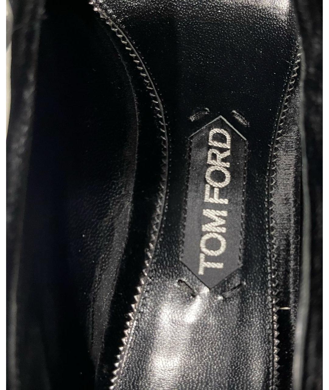 TOM FORD Черные кожаные туфли, фото 6