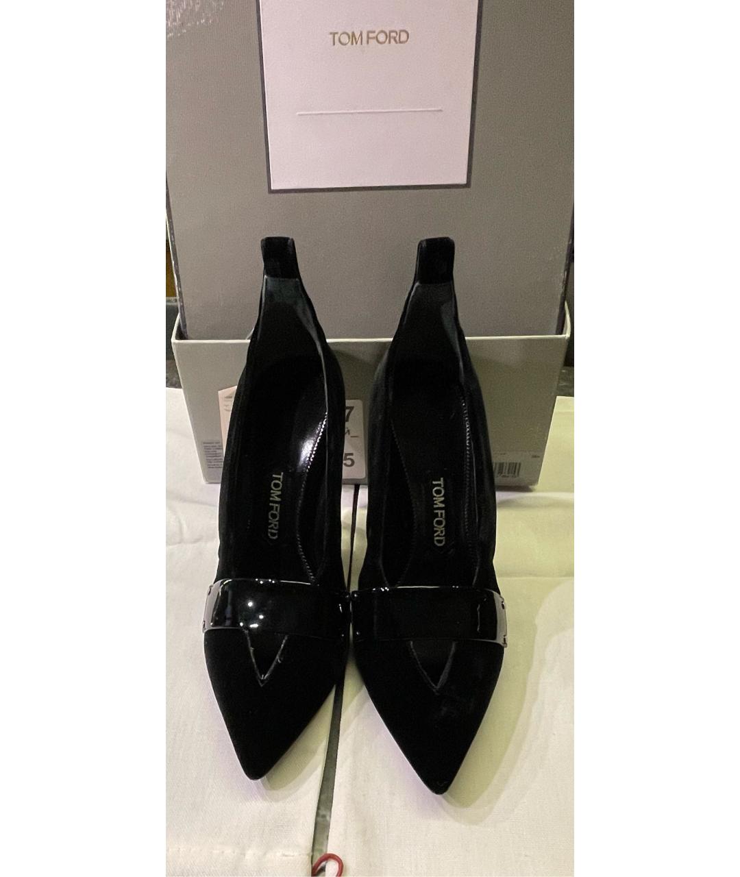 TOM FORD Черные кожаные туфли, фото 2