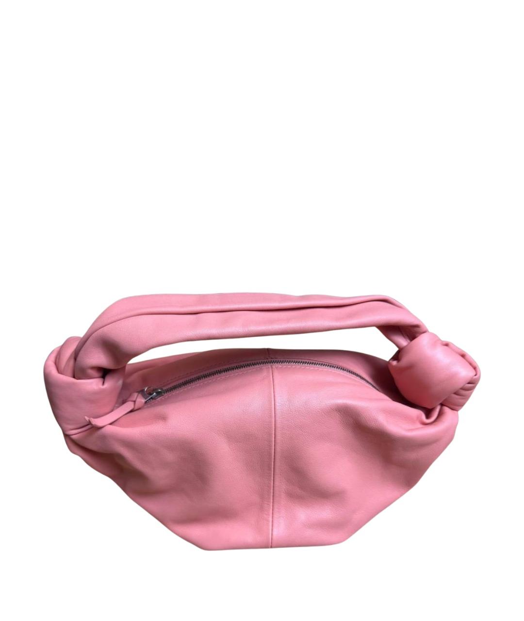 BOTTEGA VENETA Коралловая кожаная сумка с короткими ручками, фото 1