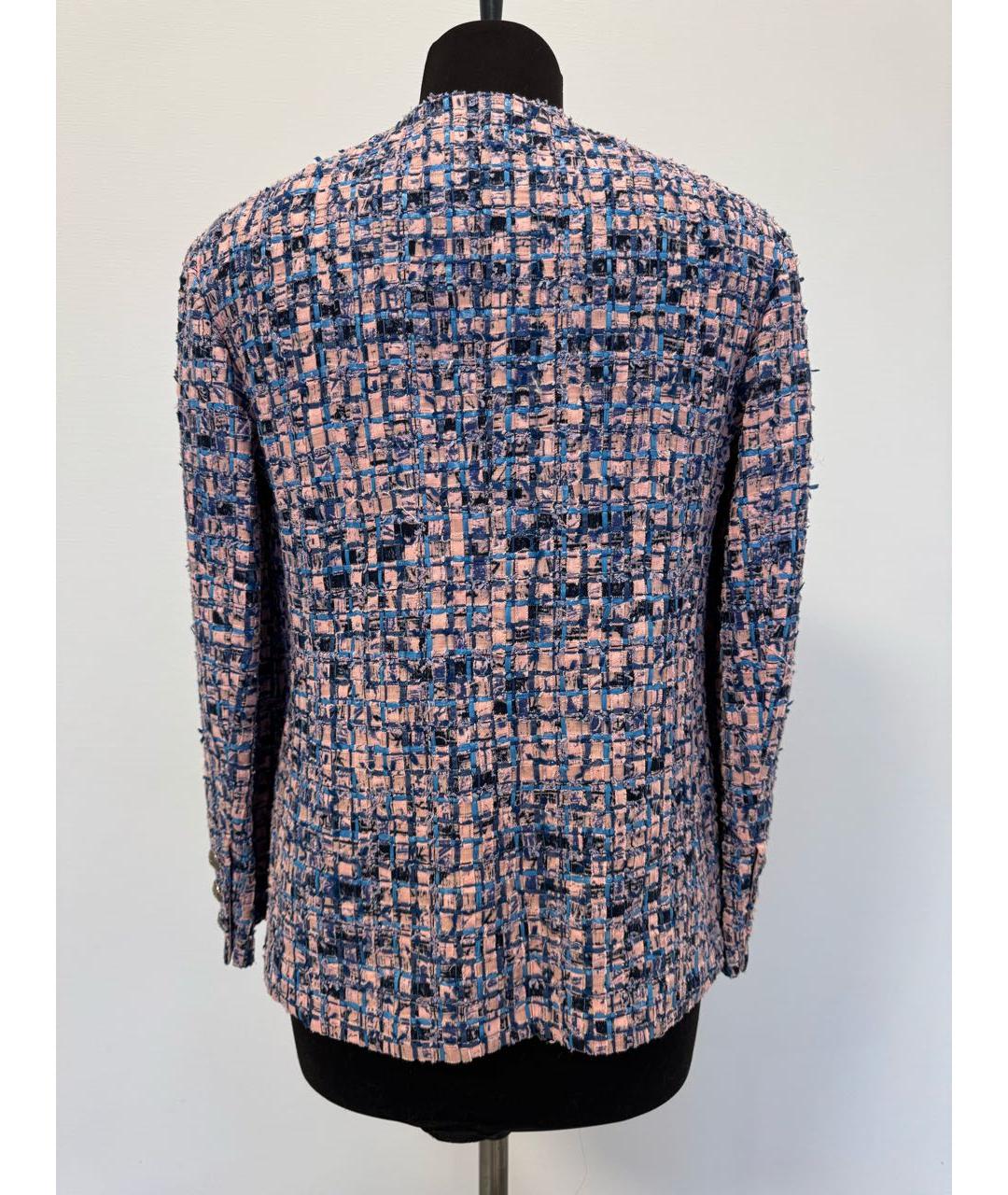 CHANEL Розовый твидовый жакет/пиджак, фото 2
