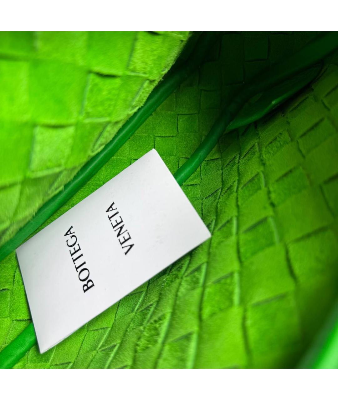 BOTTEGA VENETA Зеленая кожаная сумка через плечо, фото 7