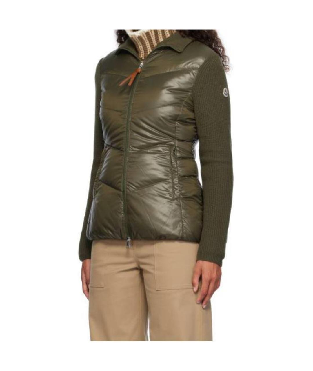 MONCLER Зеленый пуховик, фото 3