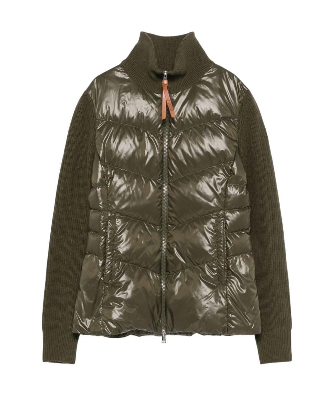 MONCLER Зеленый пуховик, фото 1