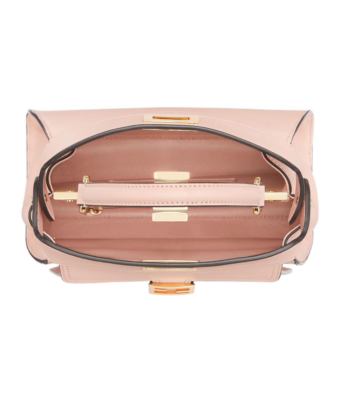 FENDI Розовая кожаная сумка через плечо, фото 4