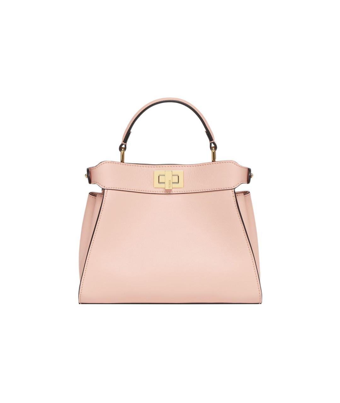 FENDI Розовая кожаная сумка через плечо, фото 3