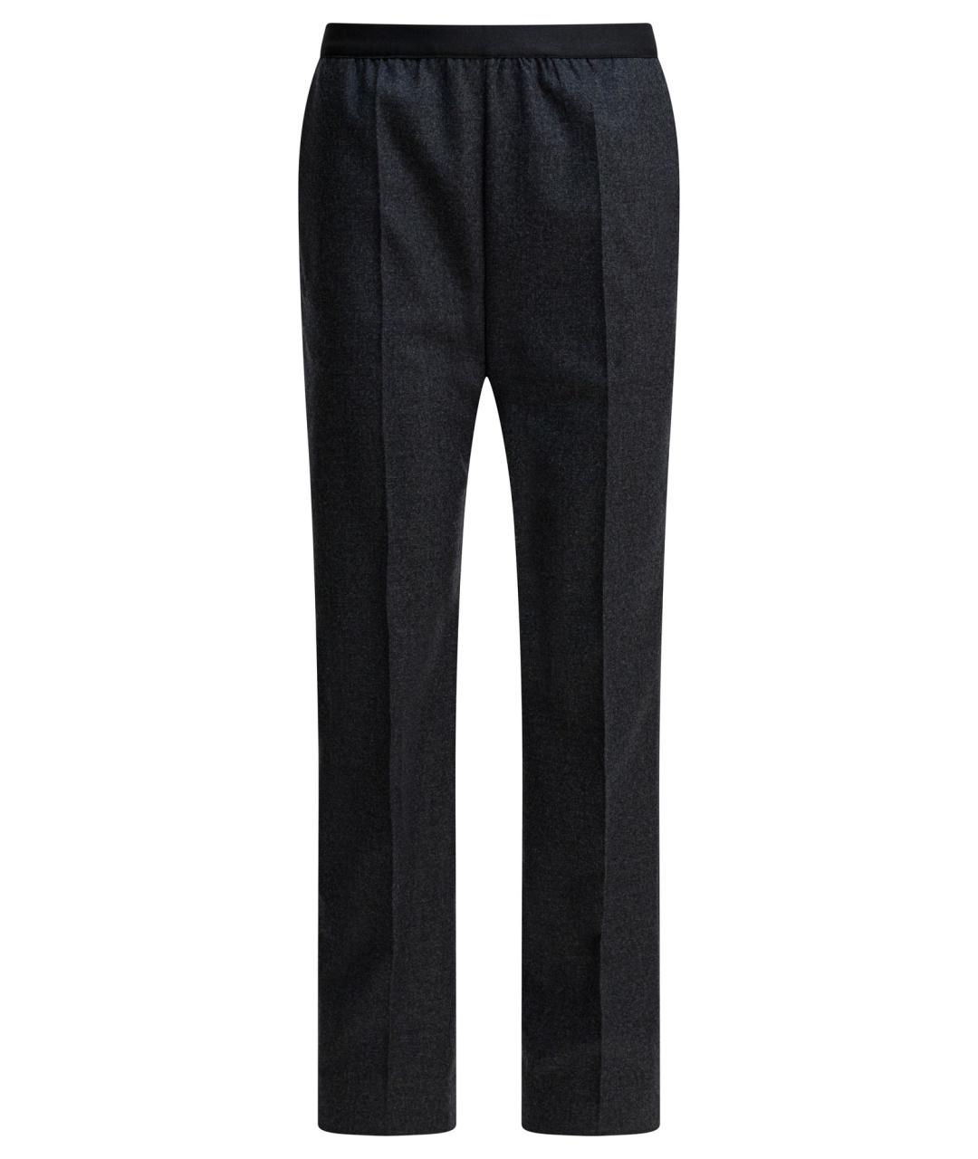 MAISON MARGIELA Антрацитовые шерстяные прямые брюки, фото 1