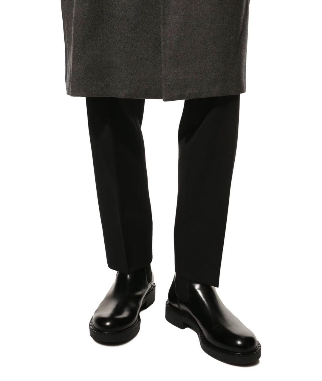 PRADA Черные кожаные высокие ботинки, фото 5