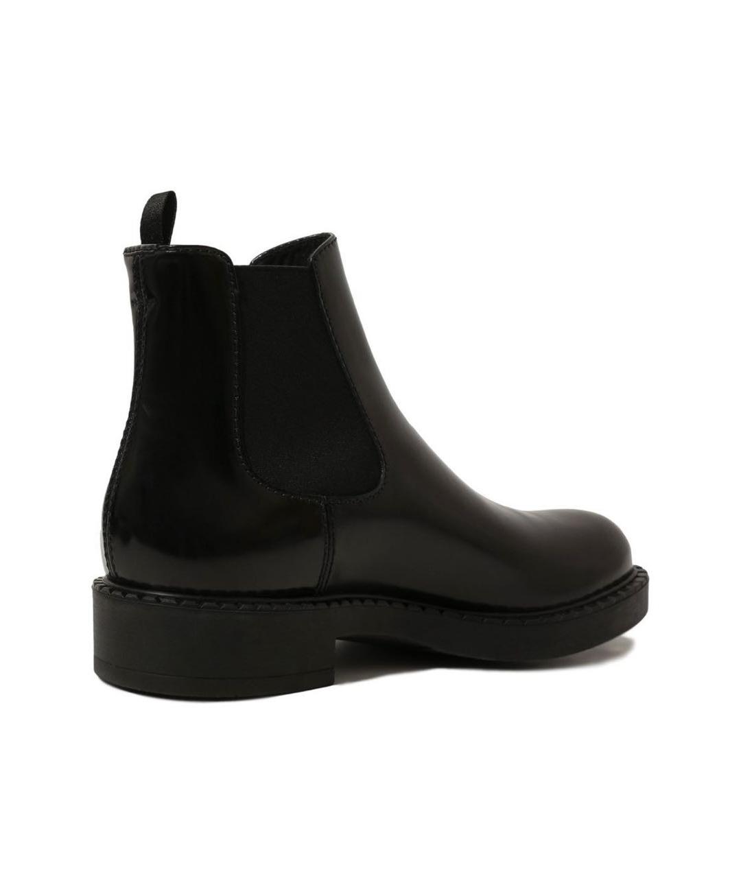 PRADA Черные кожаные высокие ботинки, фото 4