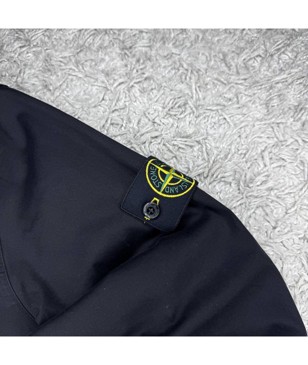 STONE ISLAND Черная хлопковая куртка, фото 2