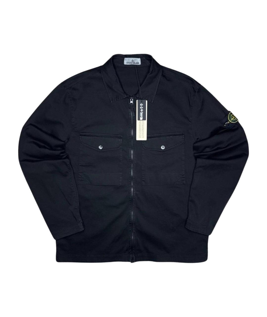 STONE ISLAND Черная хлопковая куртка, фото 1