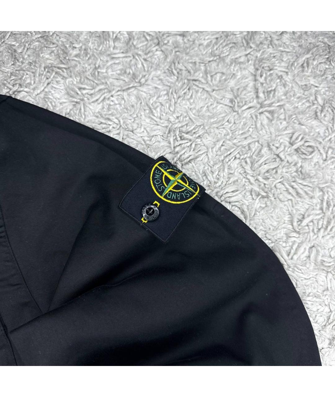 STONE ISLAND Черная хлопковая куртка, фото 2