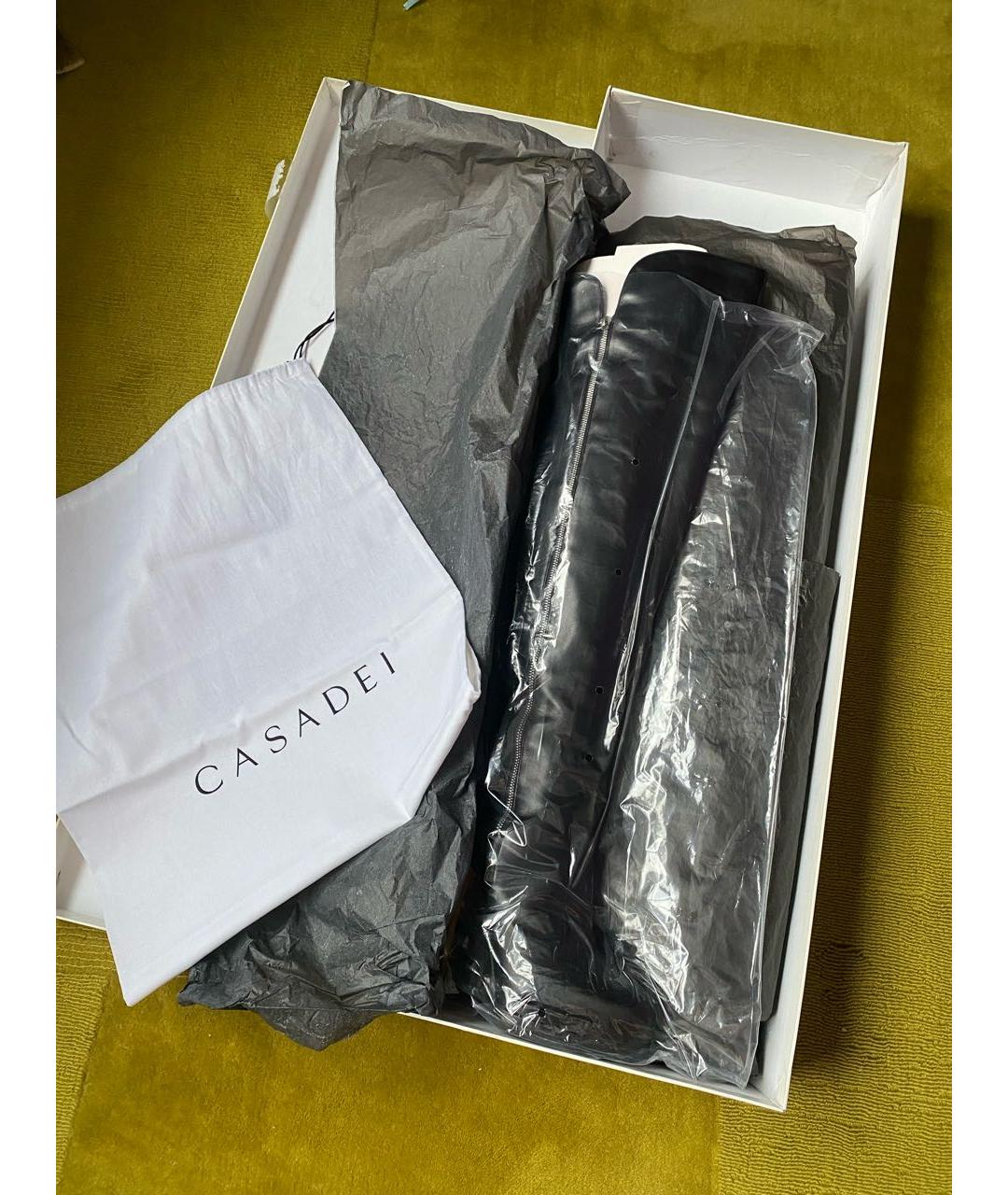 CASADEI Черные кожаные ботфорты, фото 7