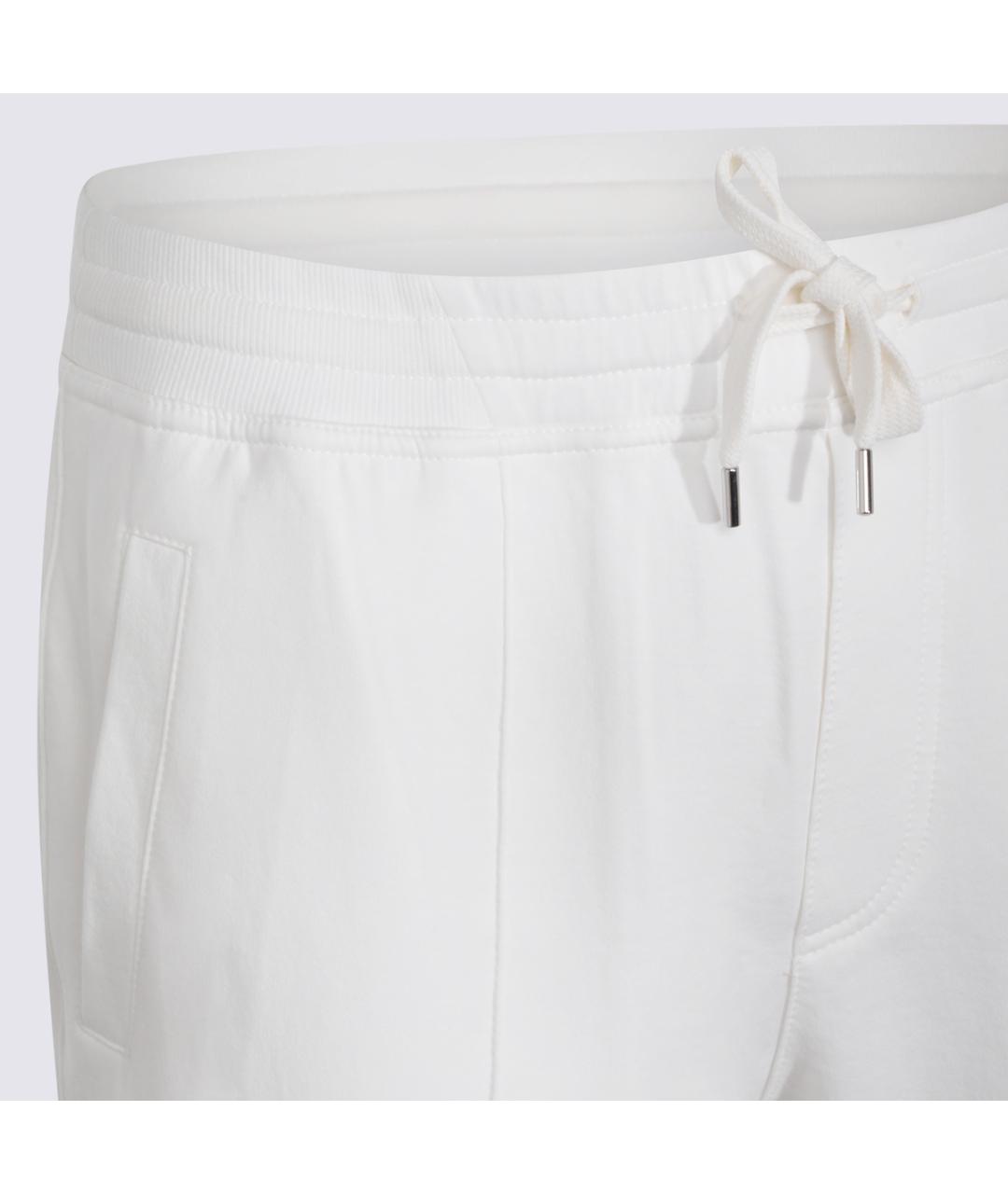 BRUNELLO CUCINELLI Бежевые хлопко-эластановые повседневные брюки, фото 3