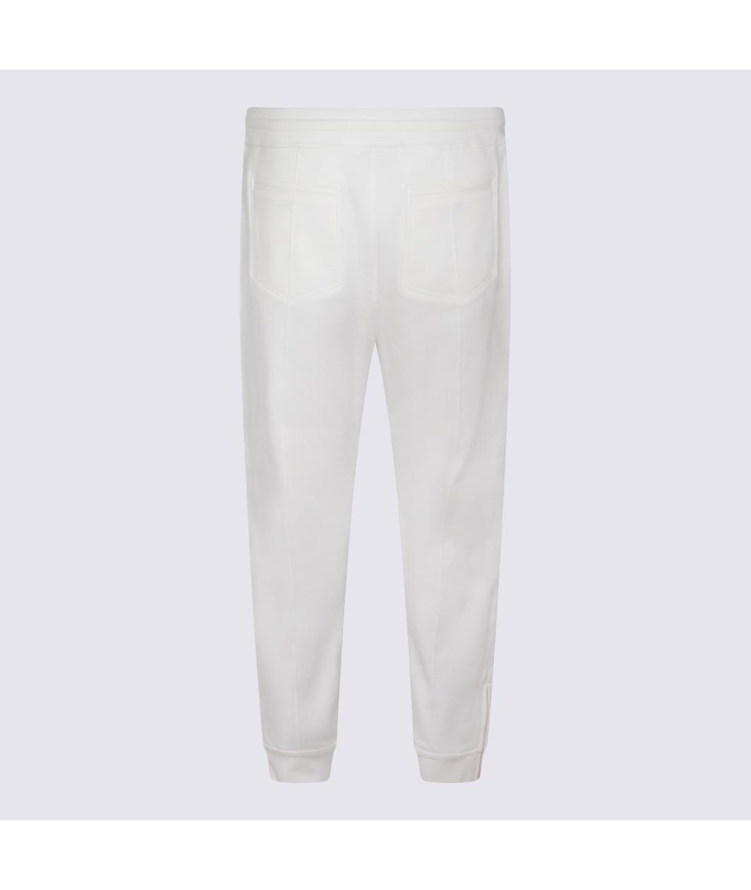 BRUNELLO CUCINELLI Бежевые хлопко-эластановые повседневные брюки, фото 2