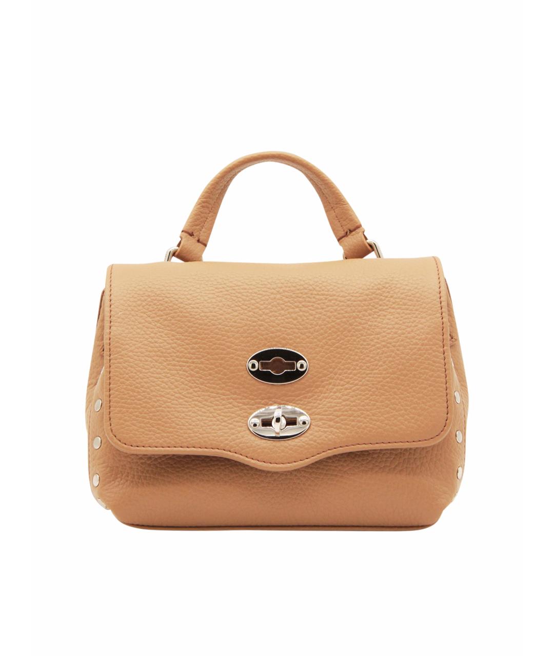 ZANELLATO Коричневая кожаная сумка с короткими ручками, фото 1