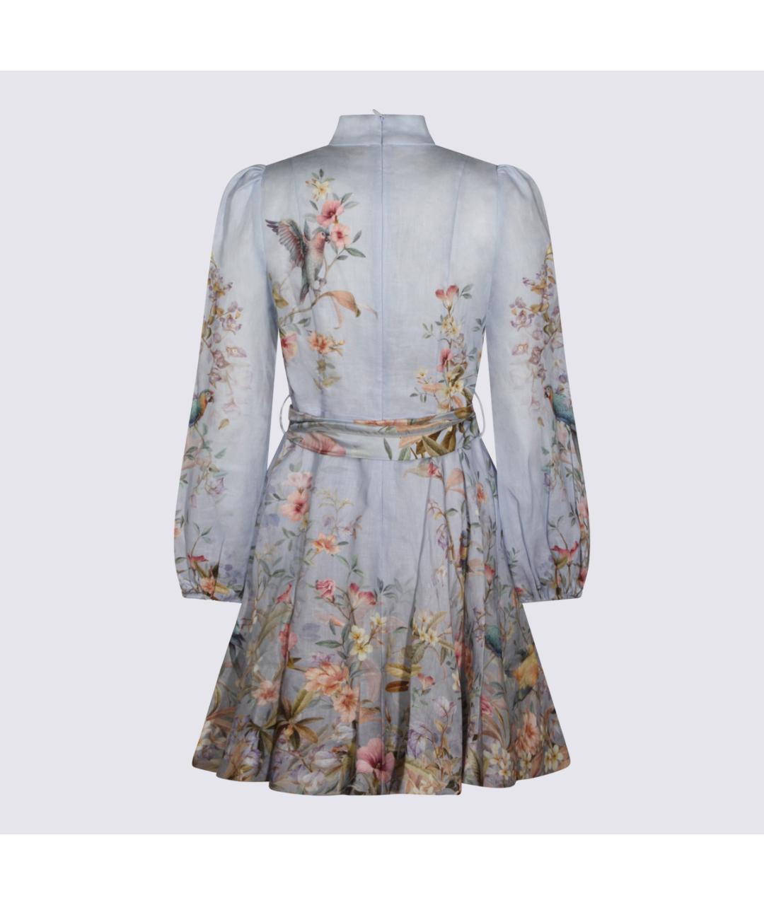 ZIMMERMANN Синее льняное повседневное платье, фото 2