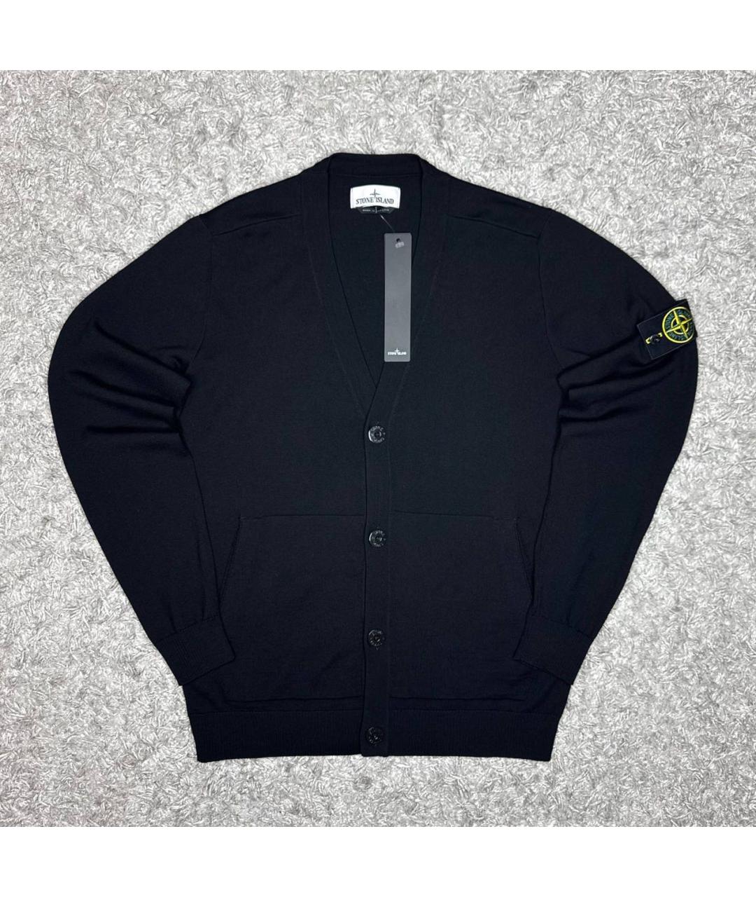 STONE ISLAND Черный кардиган, фото 6
