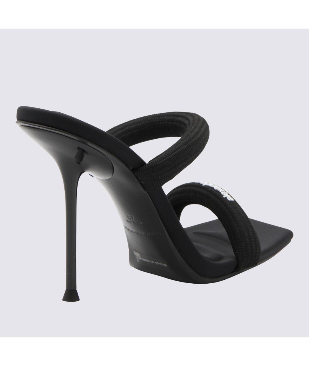 ALEXANDER WANG Черные кожаные босоножки, фото 2