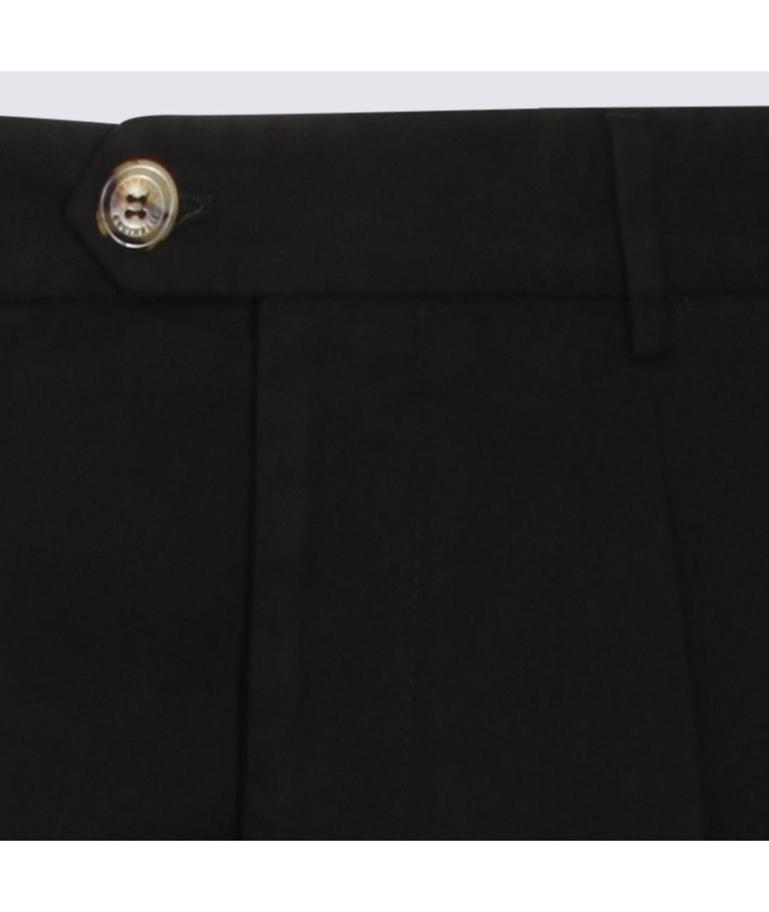 BRUNELLO CUCINELLI Черные хлопковые повседневные брюки, фото 3