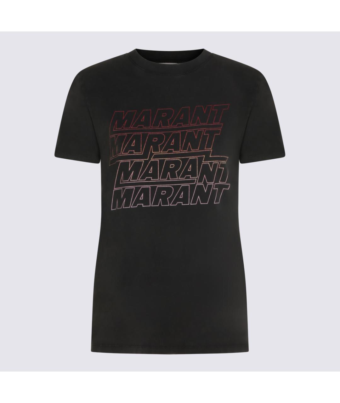 ISABEL MARANT ETOILE Черная хлопковая футболка, фото 4