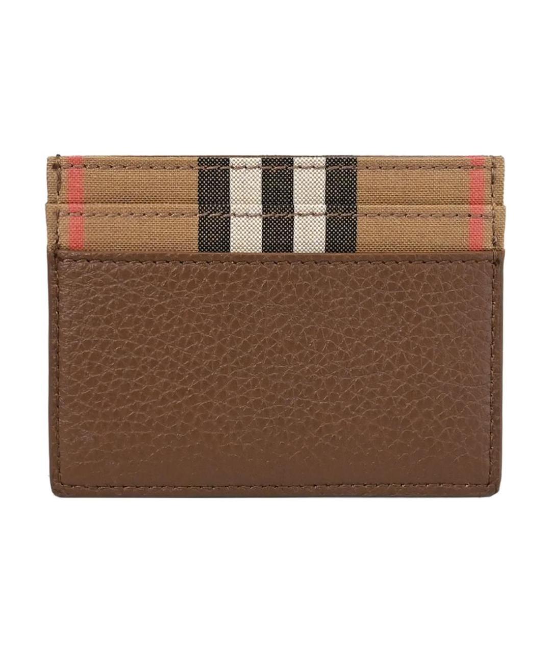 BURBERRY Коричневый кожаный кардхолдер, фото 1