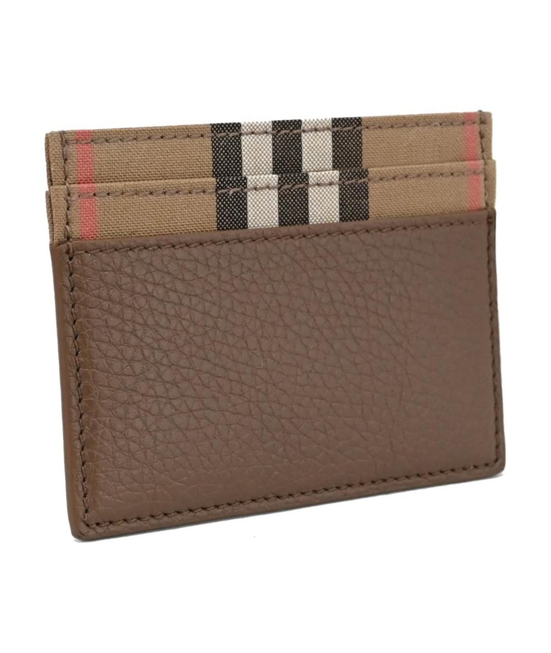 BURBERRY Коричневый кожаный кардхолдер, фото 2