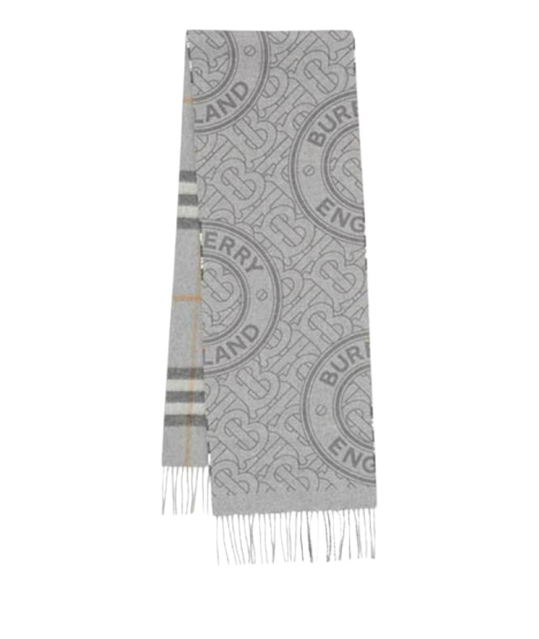 BURBERRY Серый шарф, фото 1