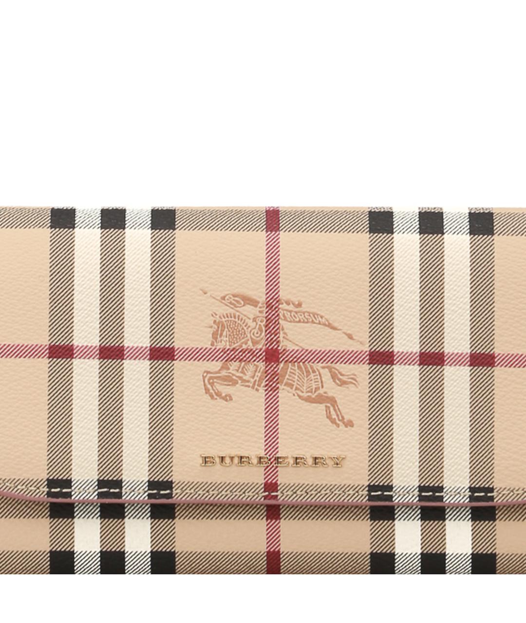 BURBERRY Бежевый кожаный кошелек, фото 2
