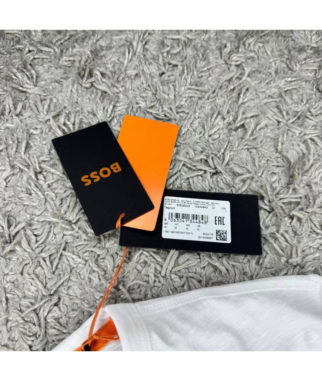 HUGO BOSS Белая футболка, фото 4