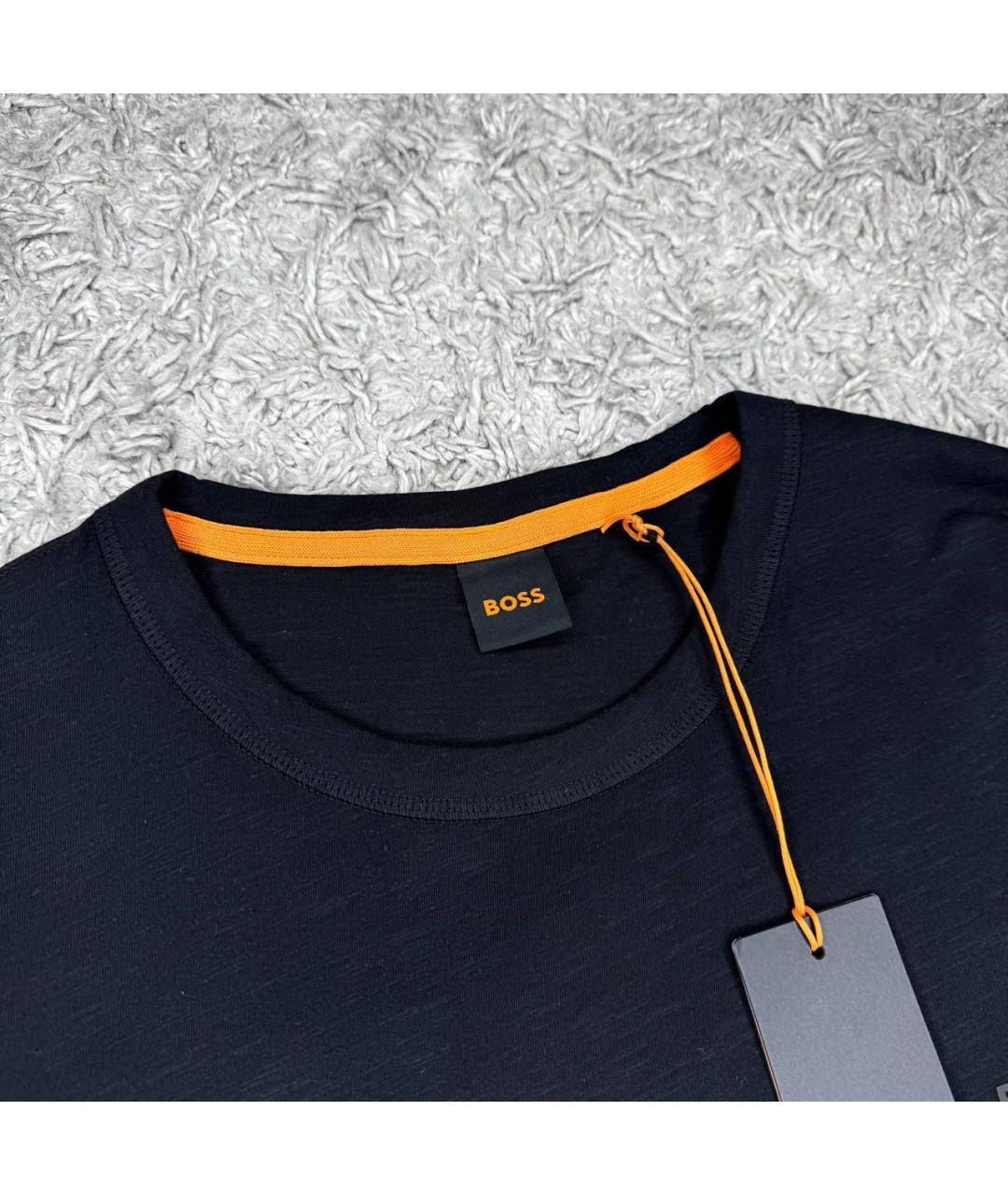 HUGO BOSS Черная хлопковая футболка, фото 2