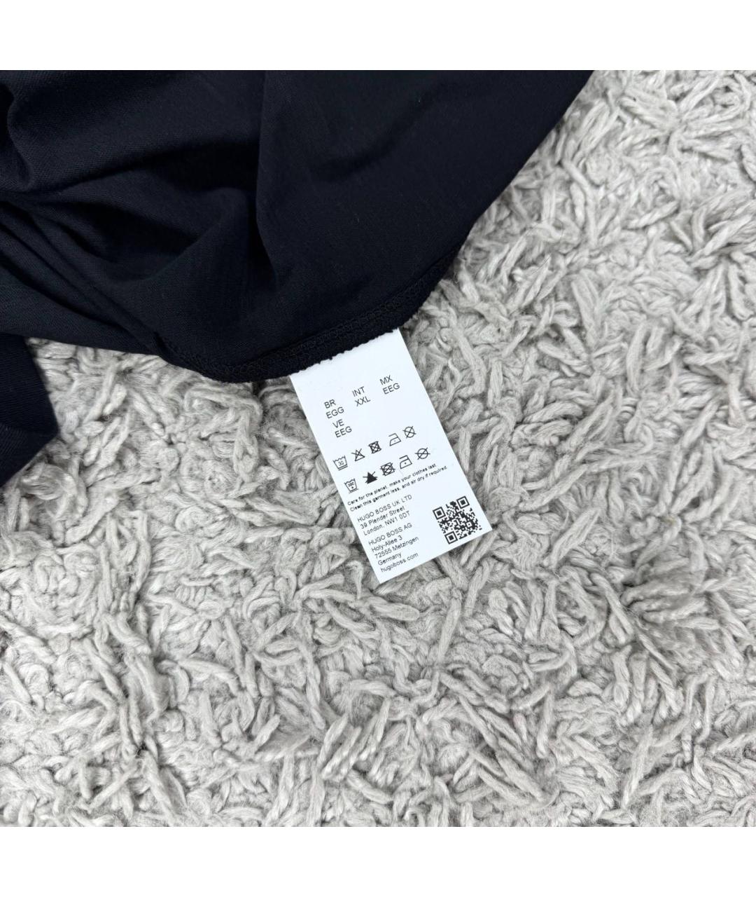 HUGO BOSS Черная хлопковая футболка, фото 5