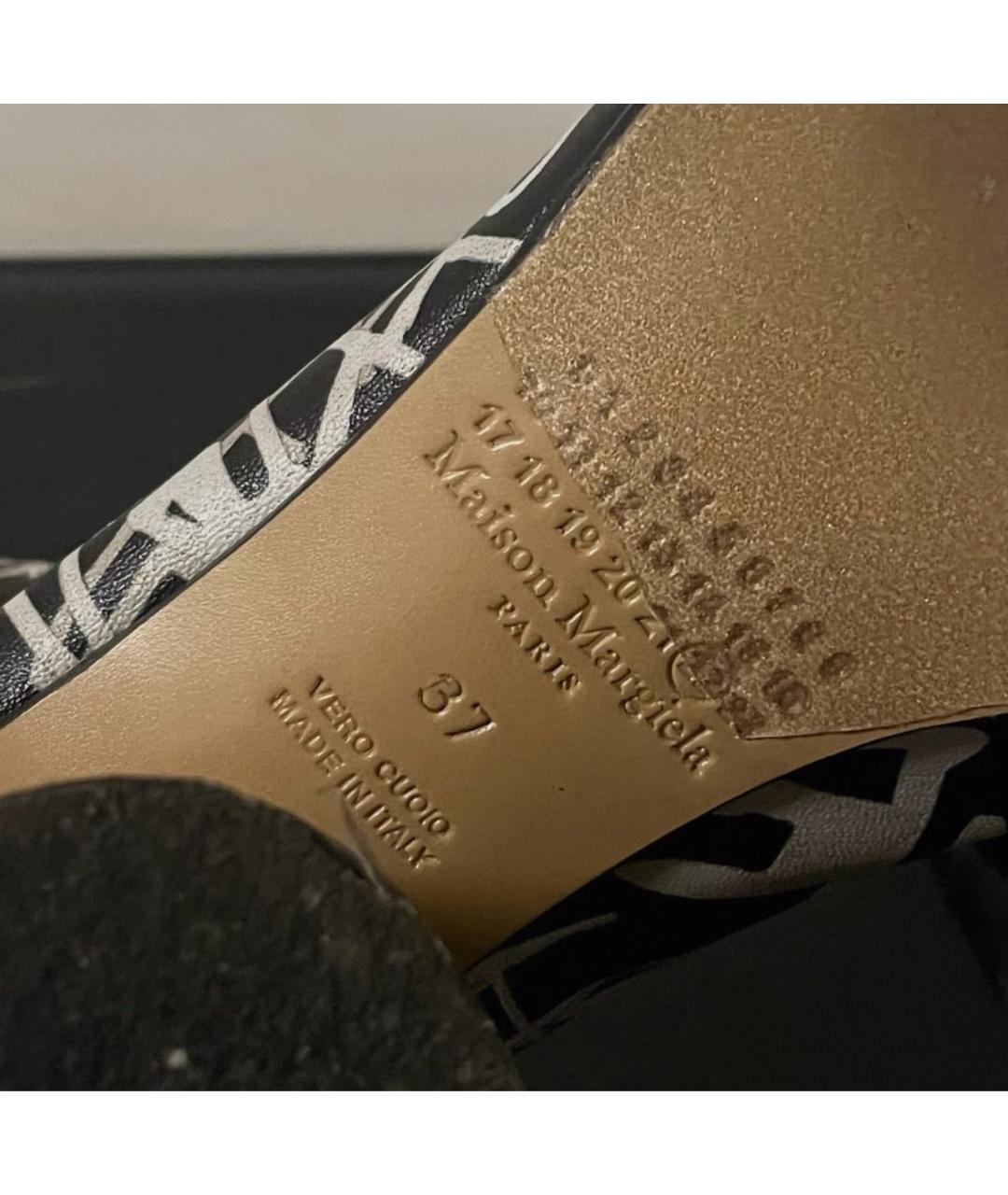 MAISON MARGIELA Черные кожаные ботильоны, фото 5