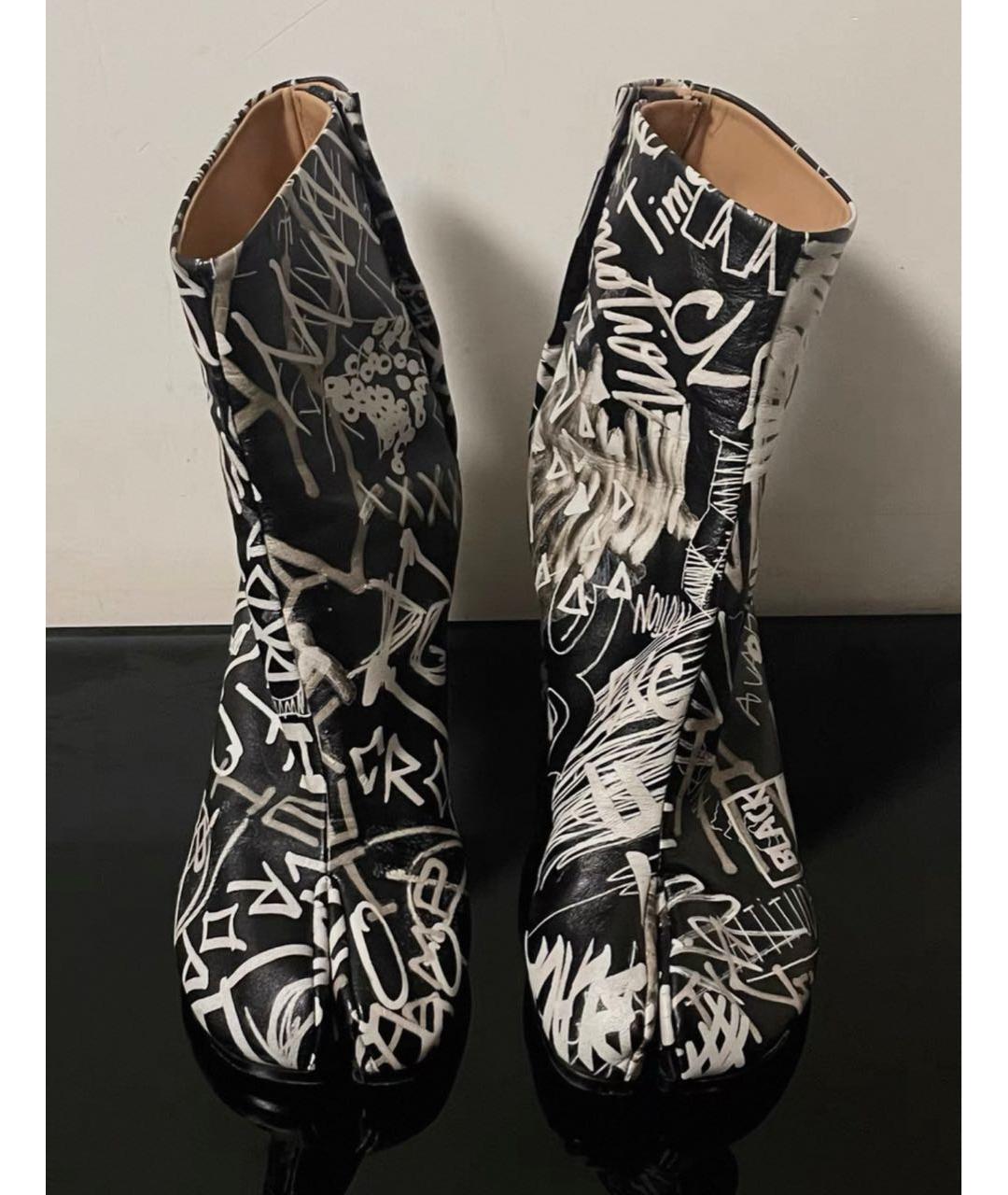 MAISON MARGIELA Черные кожаные ботильоны, фото 2