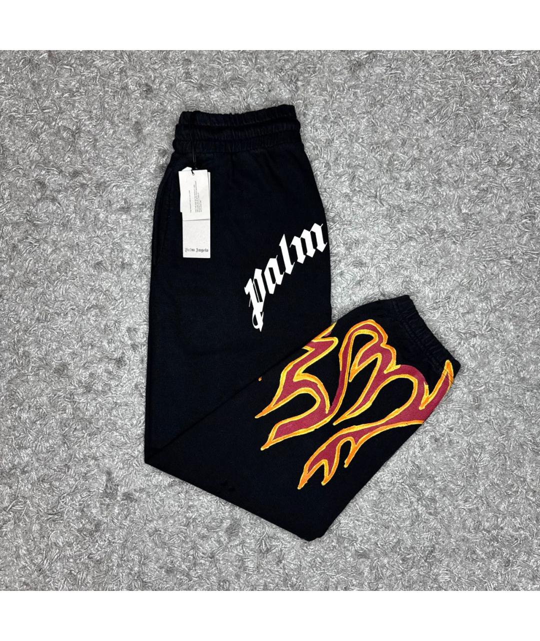 PALM ANGELS Черные хлопковые повседневные брюки, фото 2