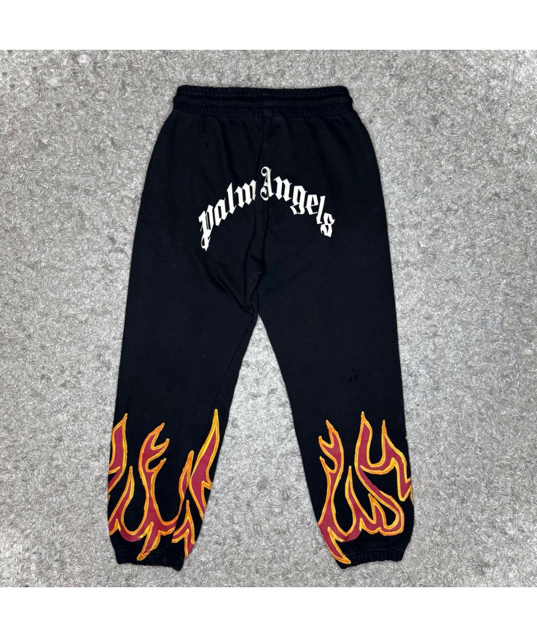 PALM ANGELS Черные хлопковые повседневные брюки, фото 3