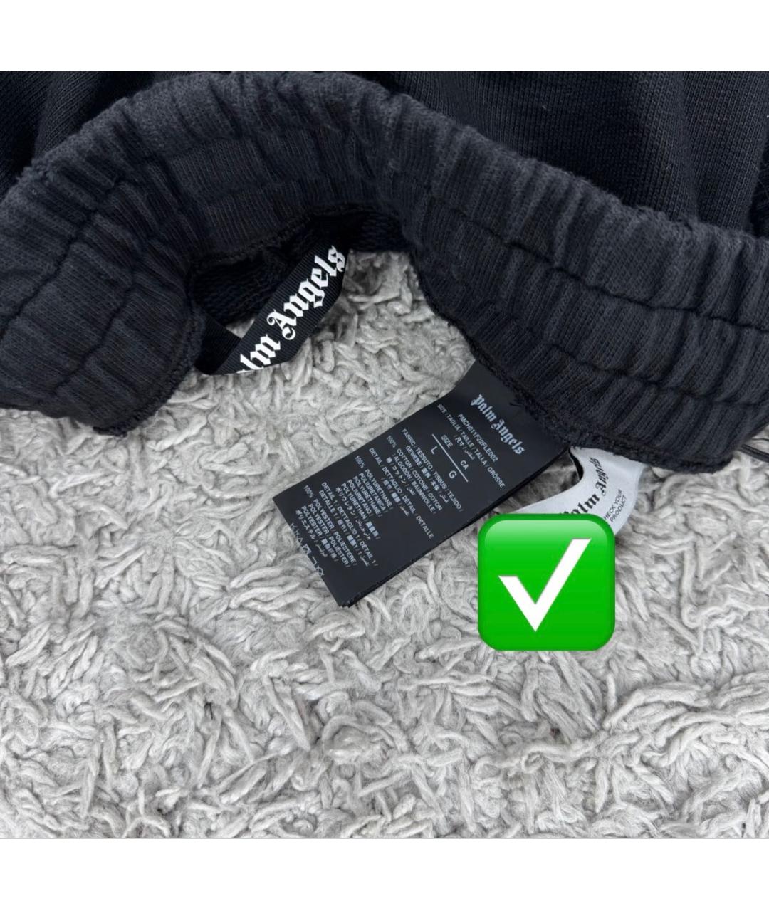 PALM ANGELS Черные хлопковые повседневные брюки, фото 5